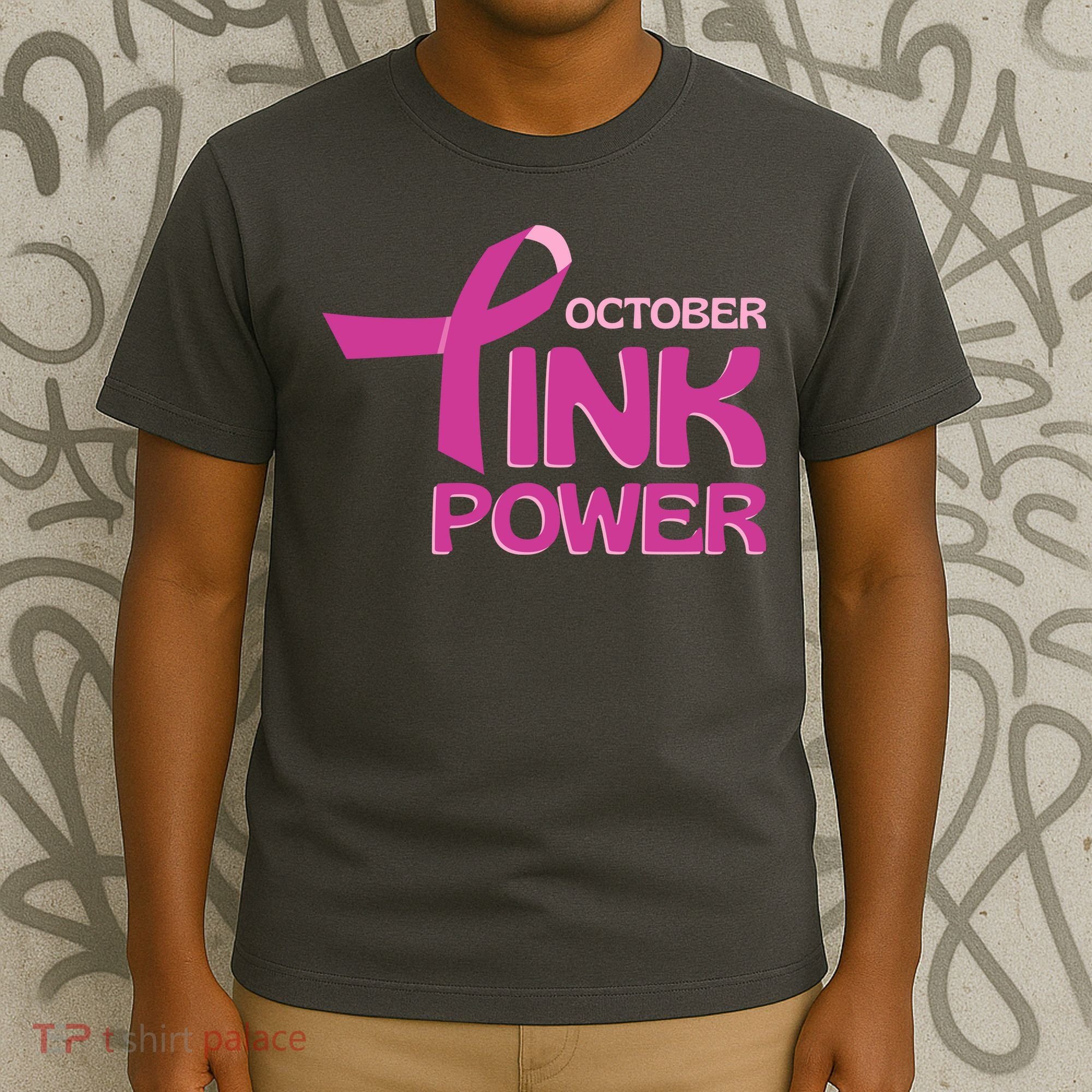 October Pink Power Breast Cancer T-Shirt