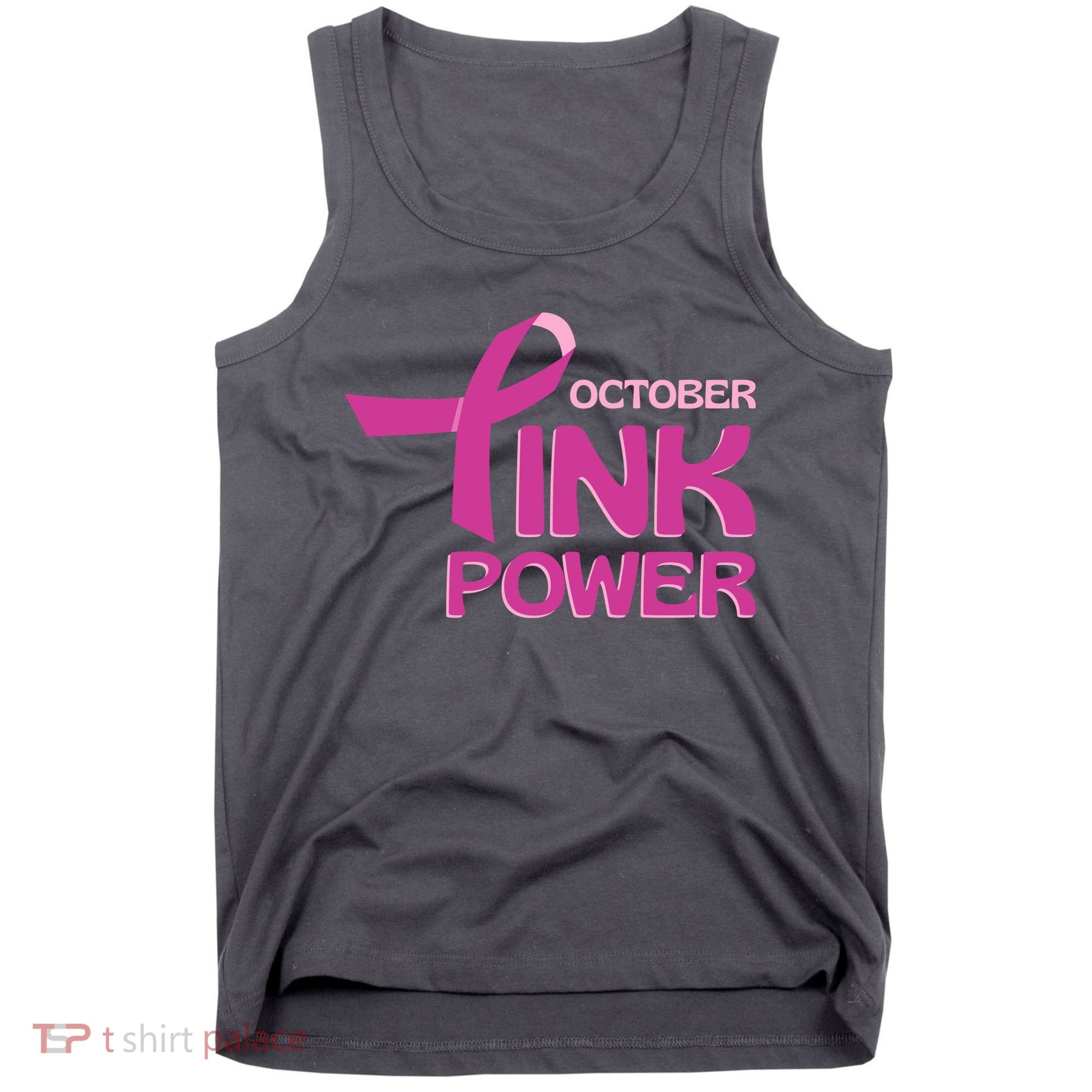 October Pink Power Breast Cancer Tank Top