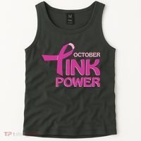 October Pink Power Breast Cancer Tank Top thumb 2