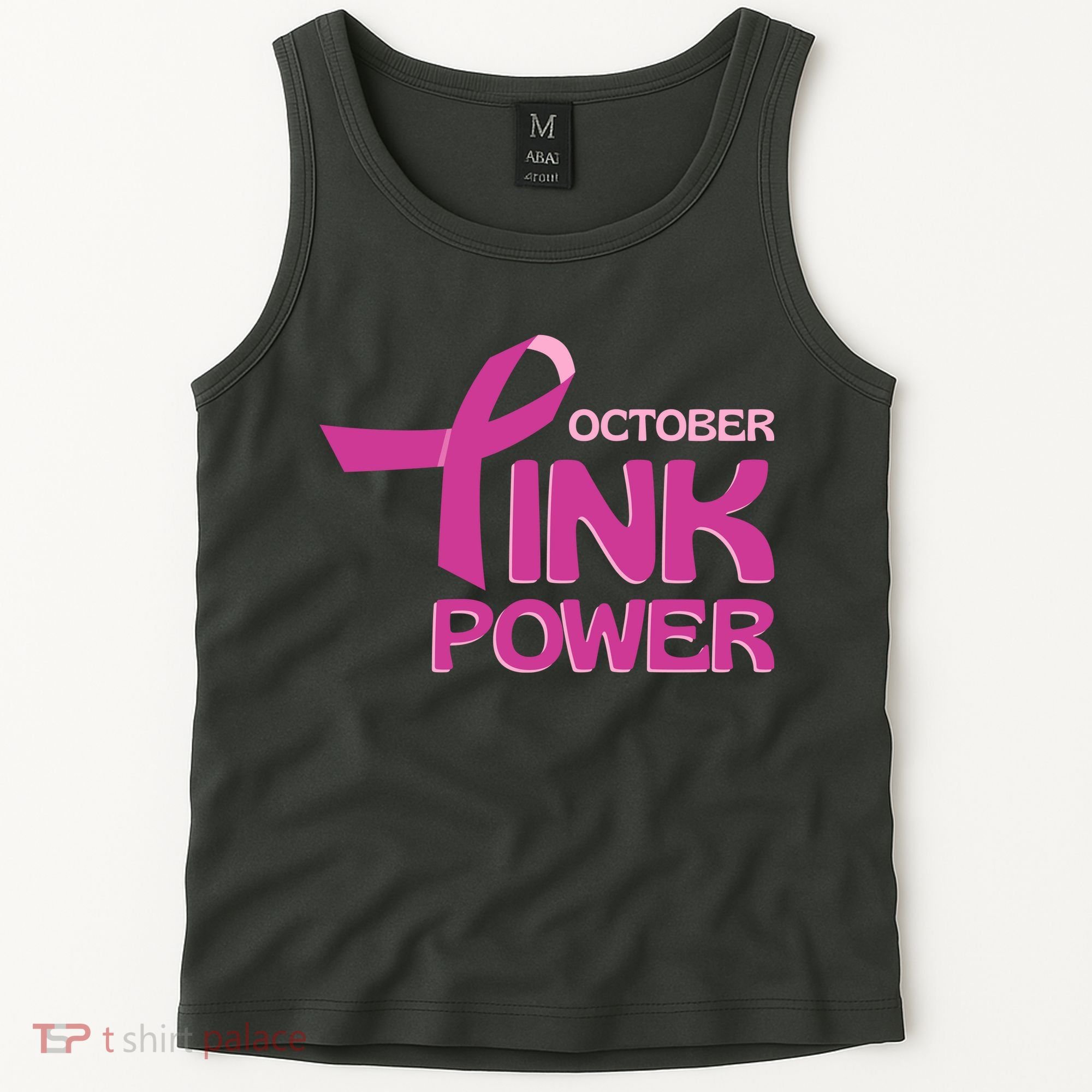 October Pink Power Breast Cancer Tank Top