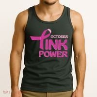 October Pink Power Breast Cancer Tank Top thumb 3