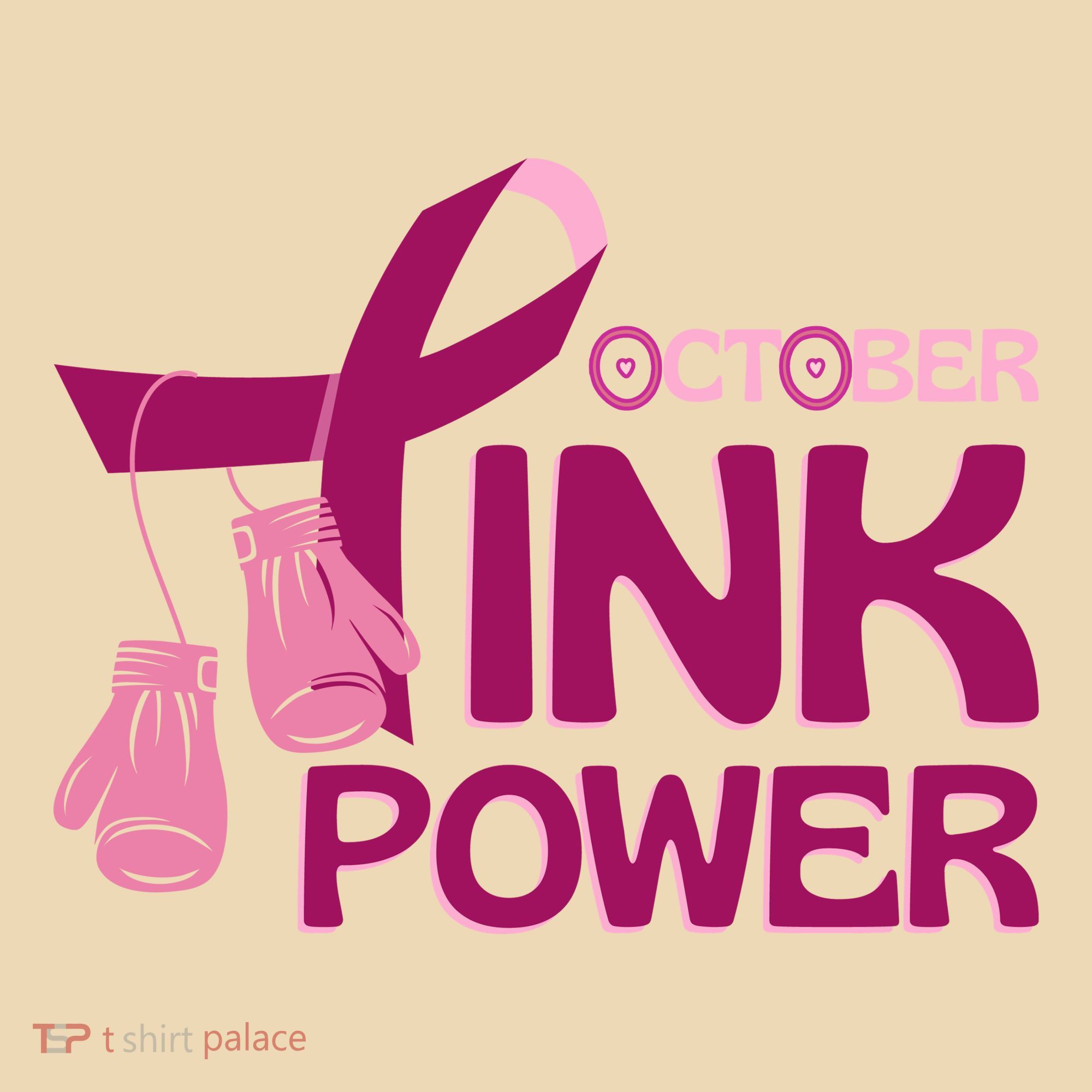 October Pink Power Breast Cancer Tote Bag