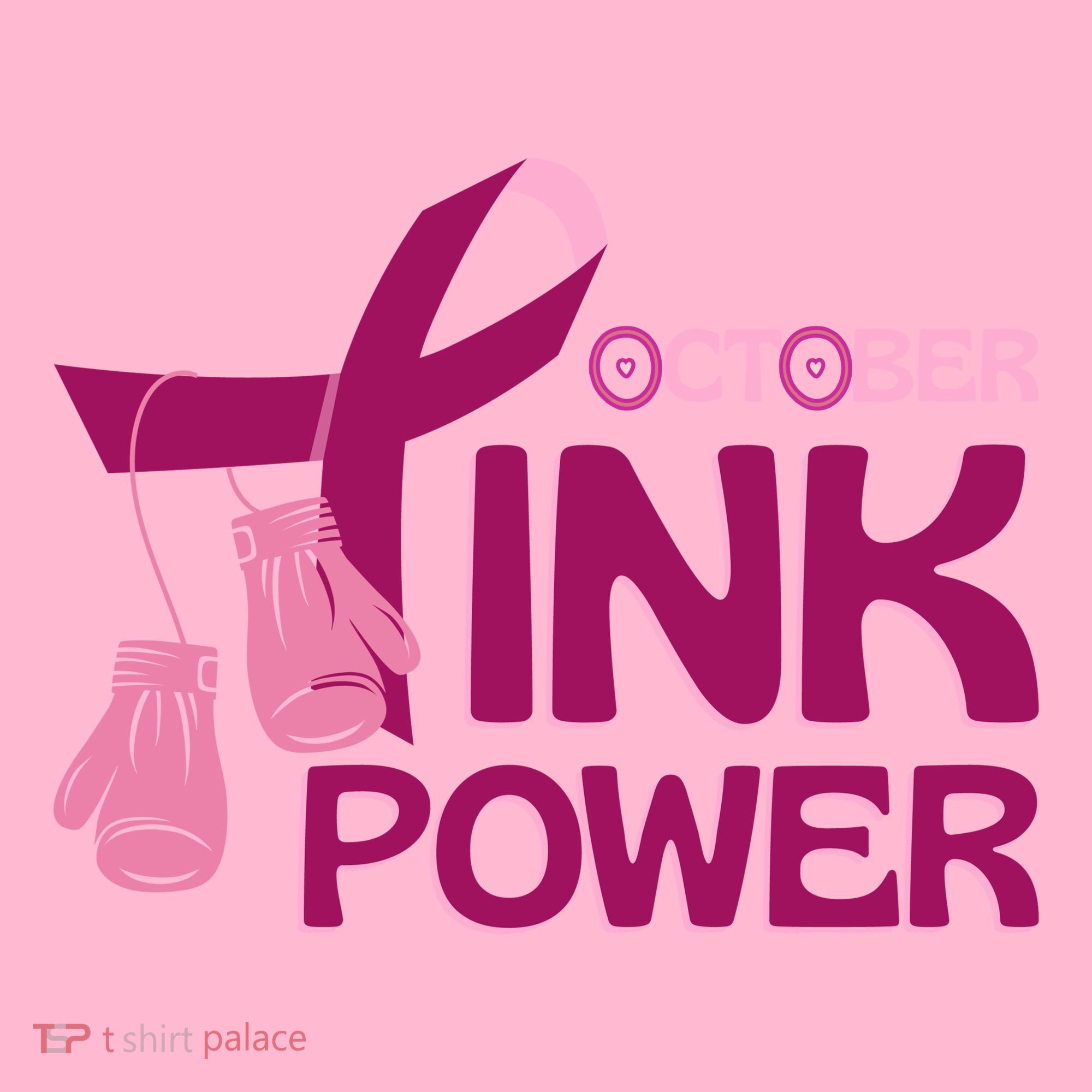 October Pink Power Breast Cancer Coaster
