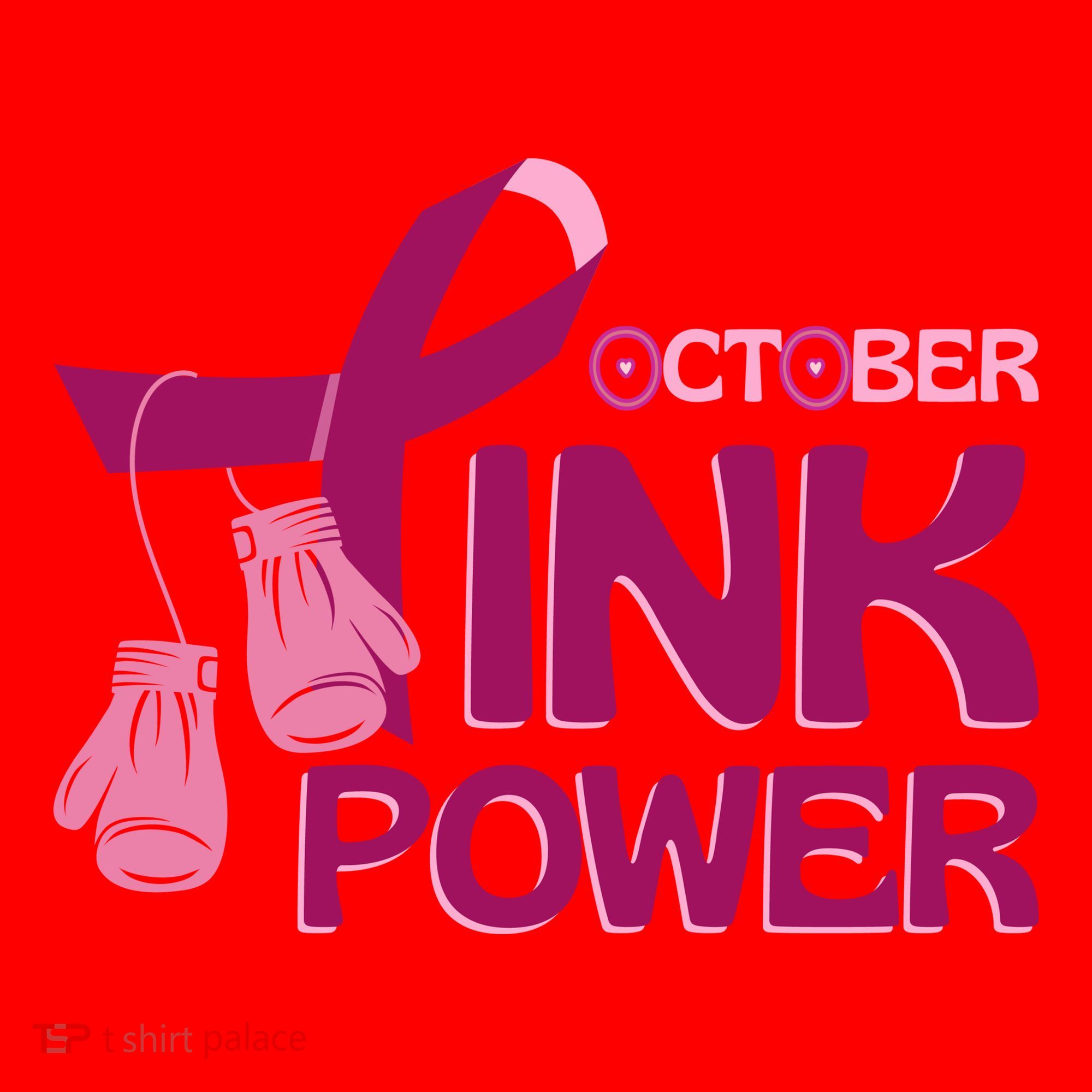 October Pink Power Breast Cancer Santa Hat