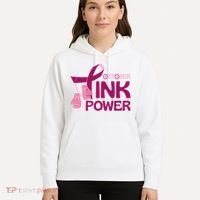 October Pink Power Breast Cancer Hoodie thumb 5