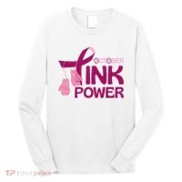 October Pink Power Breast Cancer Long Sleeve Shirt thumb 0