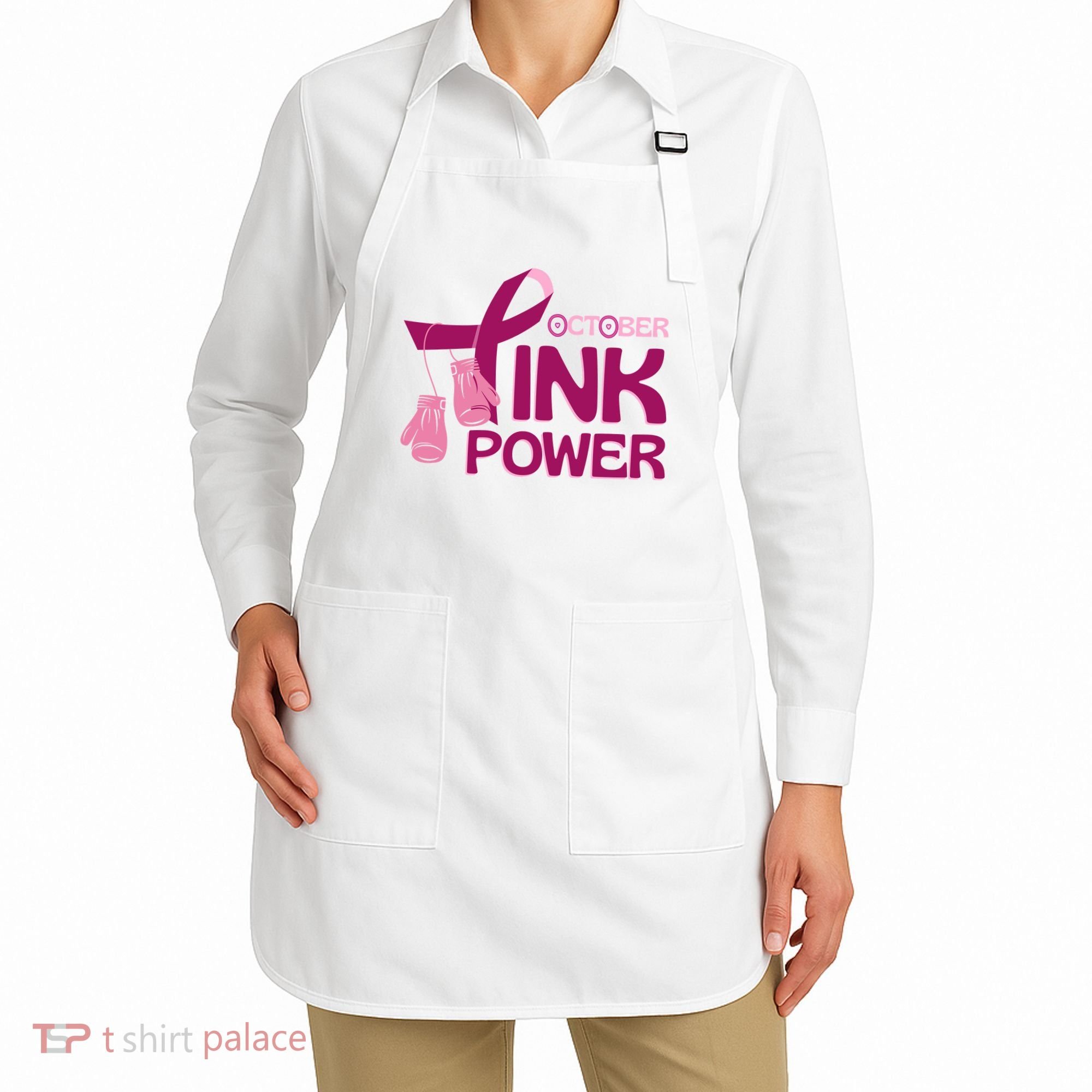 October Pink Power Breast Cancer Apron