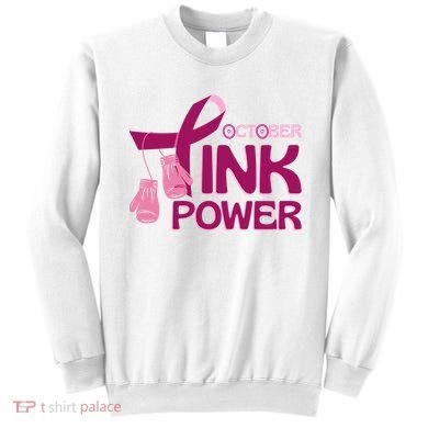 October Pink Power Breast Cancer Sweatshirt