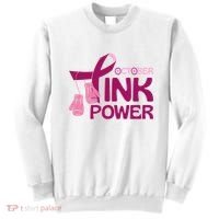 October Pink Power Breast Cancer Sweatshirt thumb 0