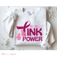 October Pink Power Breast Cancer Sweatshirt thumb 2