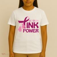 October Pink Power Breast Cancer T-Shirt thumb 4