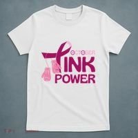 October Pink Power Breast Cancer T-Shirt thumb 5