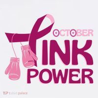 October Pink Power Breast Cancer T-Shirt thumb 7