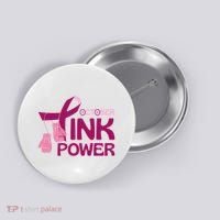 October Pink Power Breast Cancer Button thumb 0