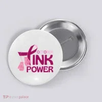 October Pink Power Breast Cancer Button thumb 0