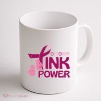 October Pink Power Breast Cancer Coffee Mug thumb 1