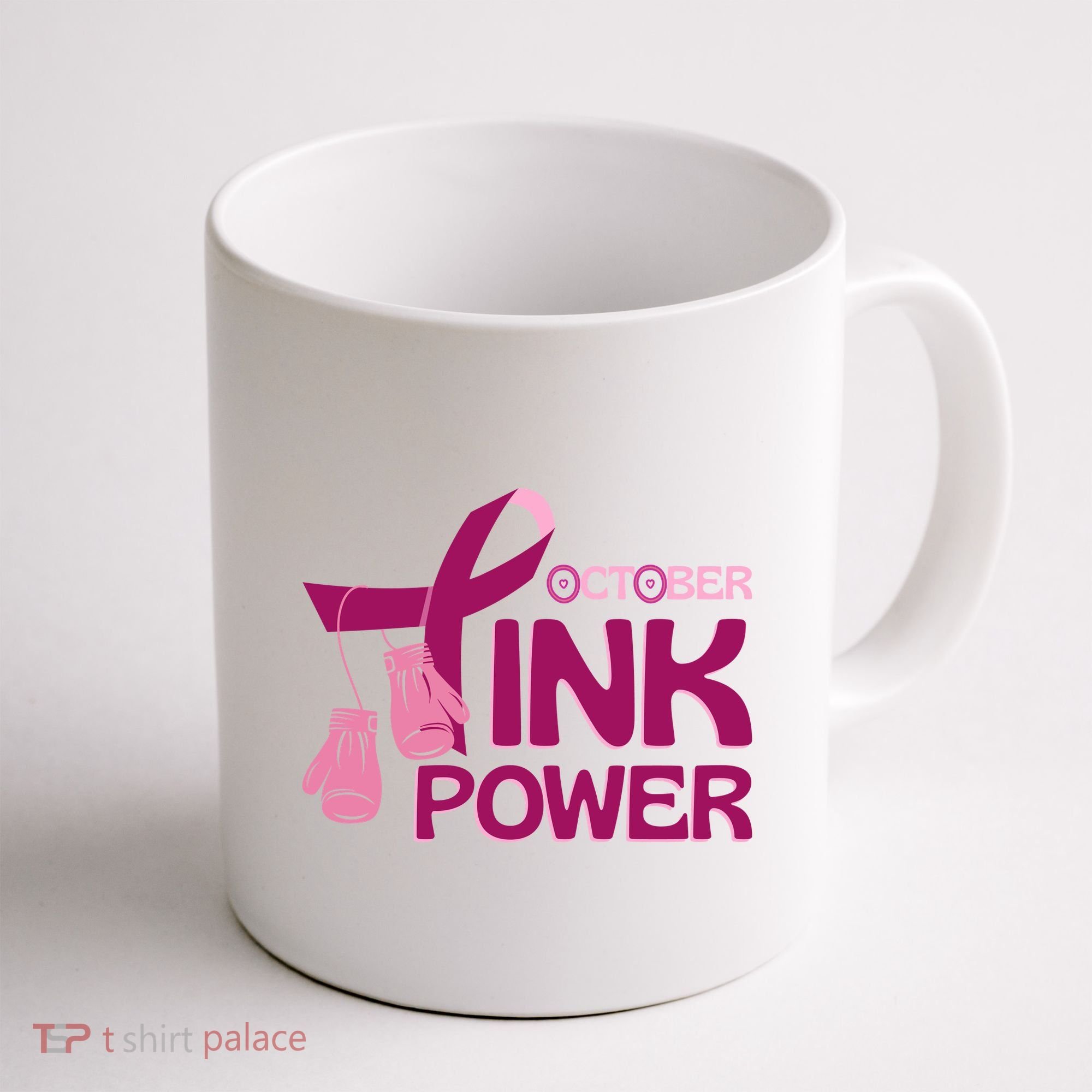 October Pink Power Breast Cancer Coffee Mug