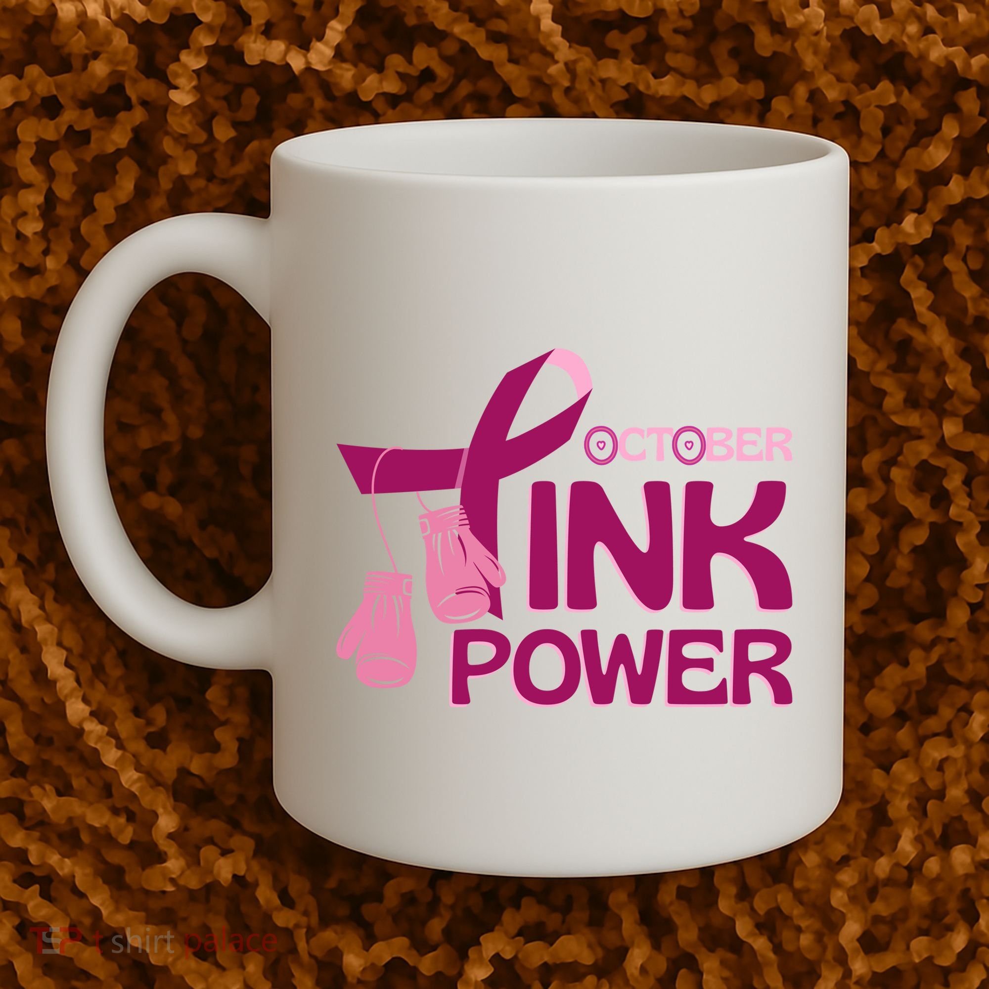 October Pink Power Breast Cancer Coffee Mug