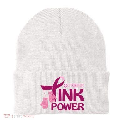 October Pink Power Breast Cancer Beanie