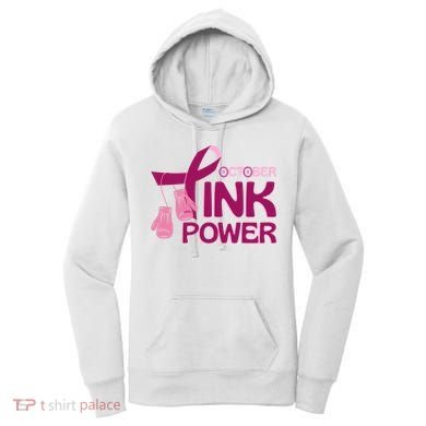 October Pink Power Breast Cancer Women's Hoodie
