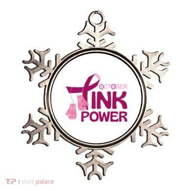 October Pink Power Breast Cancer Ornament