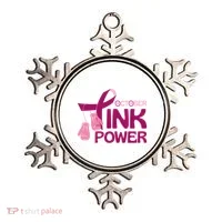 October Pink Power Breast Cancer Ornament thumb 0