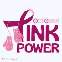 October Pink Power Breast Cancer Ornament thumb 1