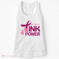 October Pink Power Breast Cancer Women's Tank Top thumb 0