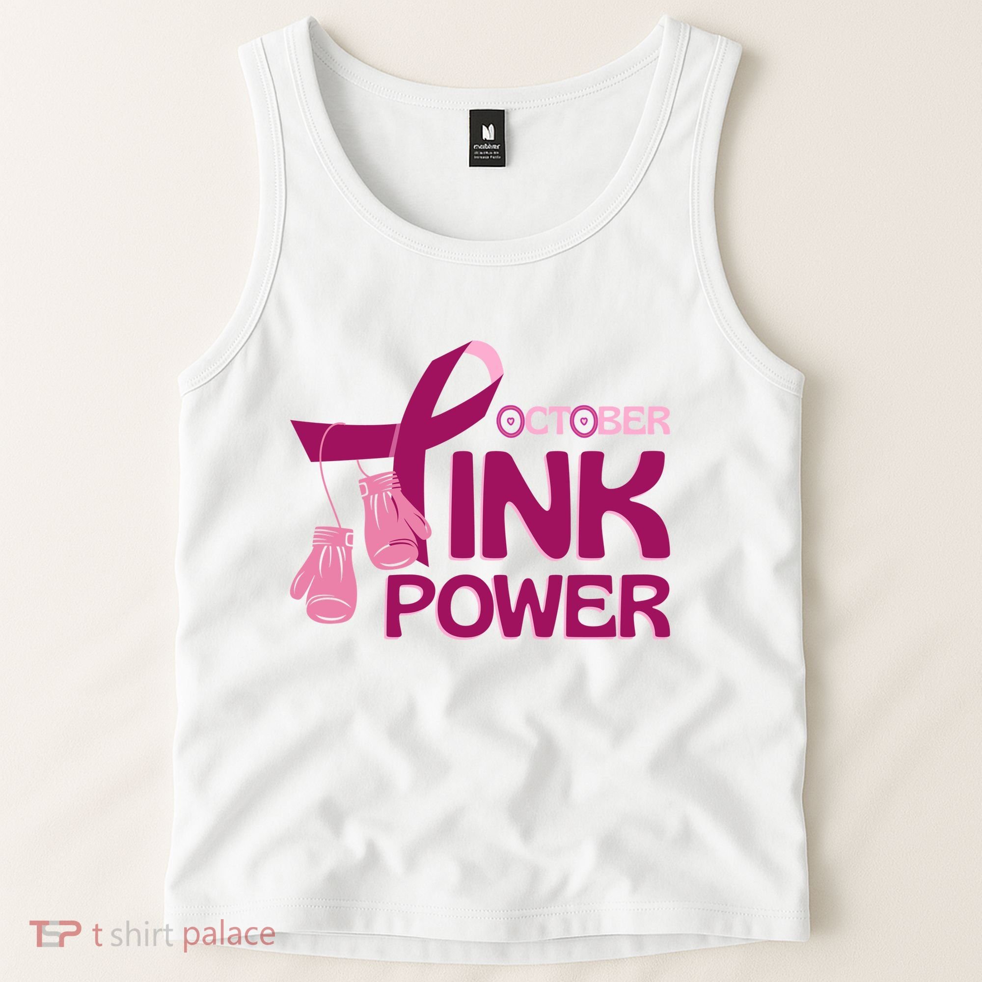 October Pink Power Breast Cancer Tank Top