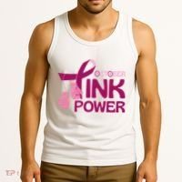 October Pink Power Breast Cancer Tank Top thumb 3