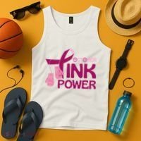 October Pink Power Breast Cancer Tank Top thumb 4
