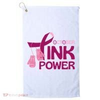 October Pink Power Breast Cancer Golf Towel thumb 0
