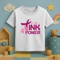 October Pink Power Breast Cancer Toddler T-Shirt thumb 3