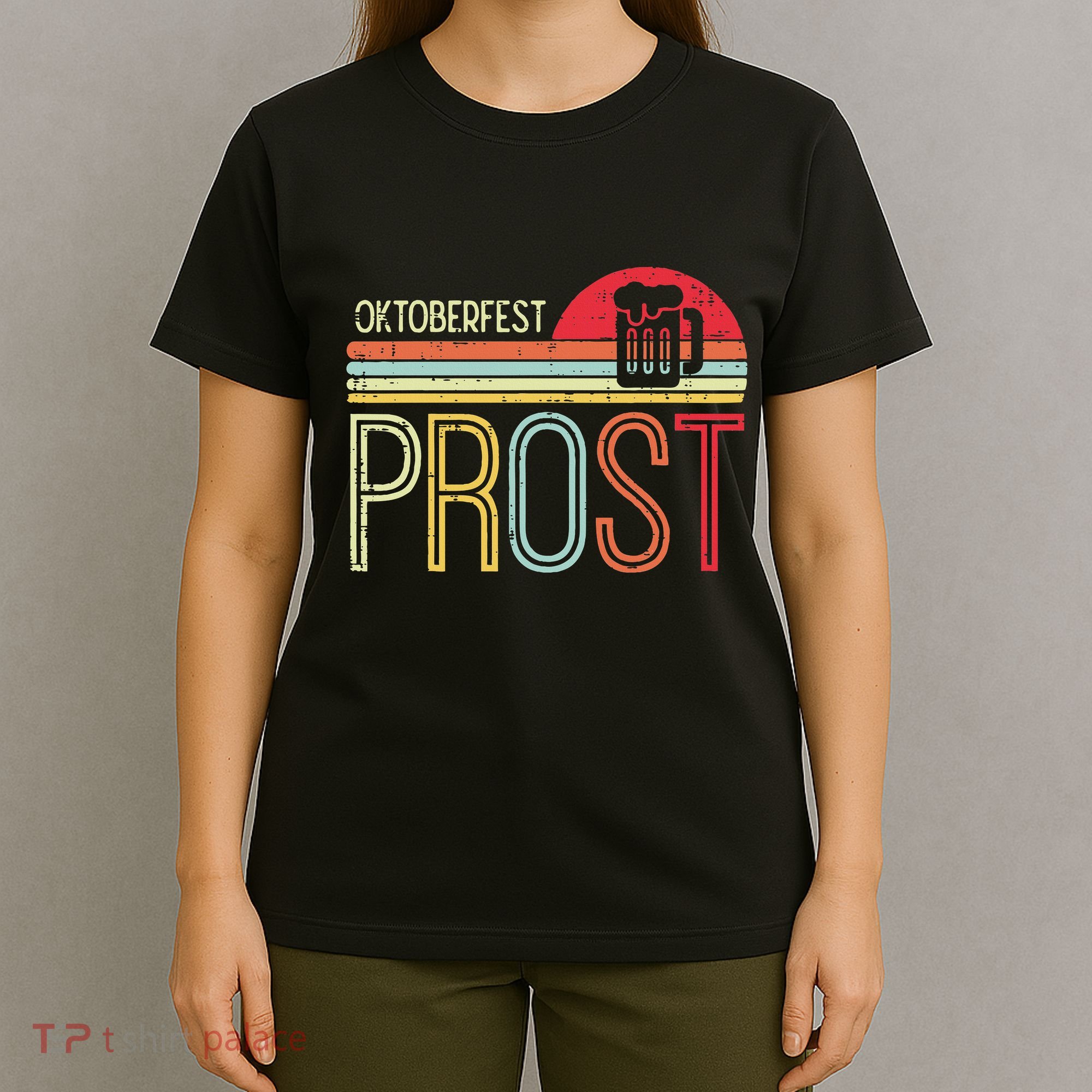 Oktoberfest Prost Retro German Bavarian Festival T-Shirt