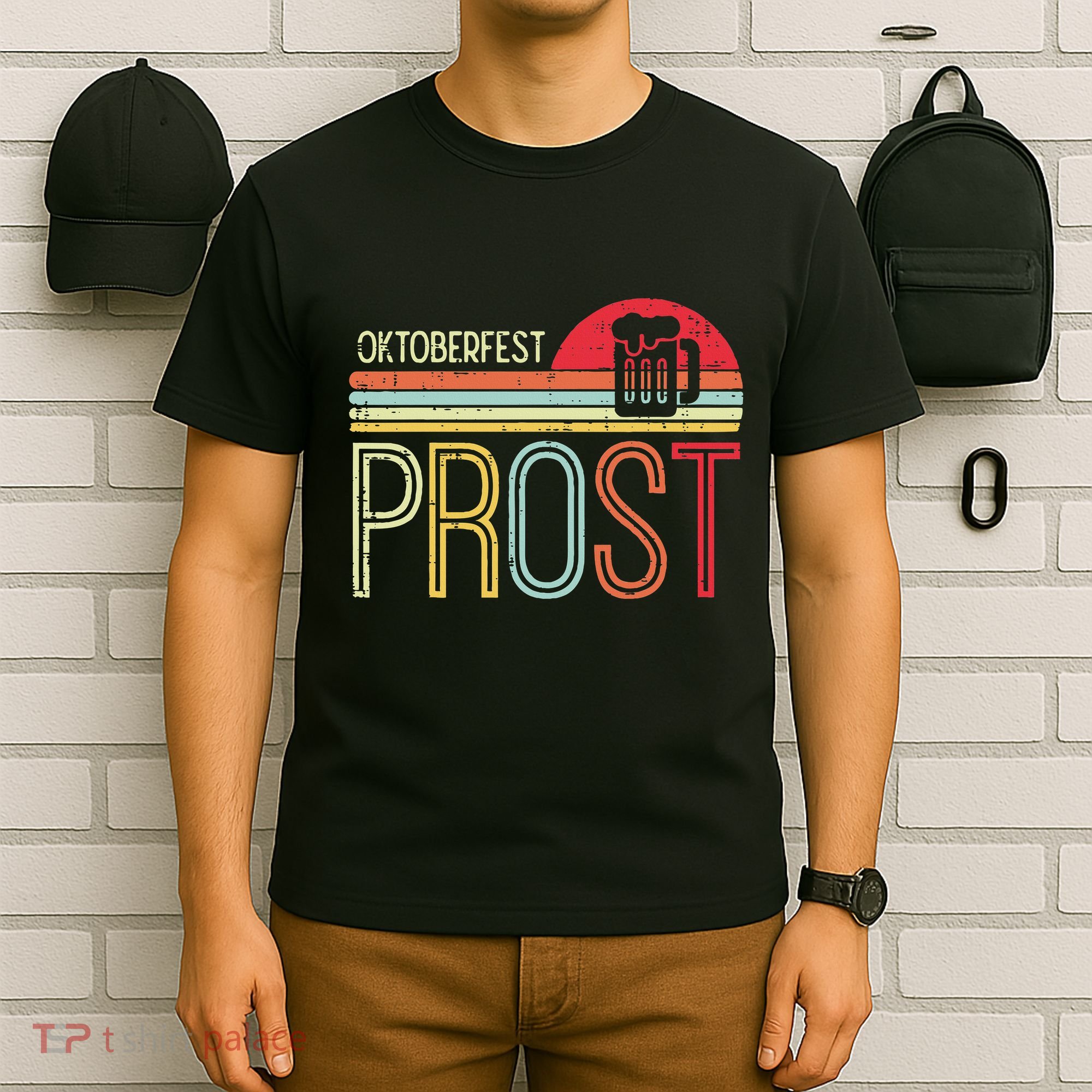 Oktoberfest Prost Retro German Bavarian Festival T-Shirt