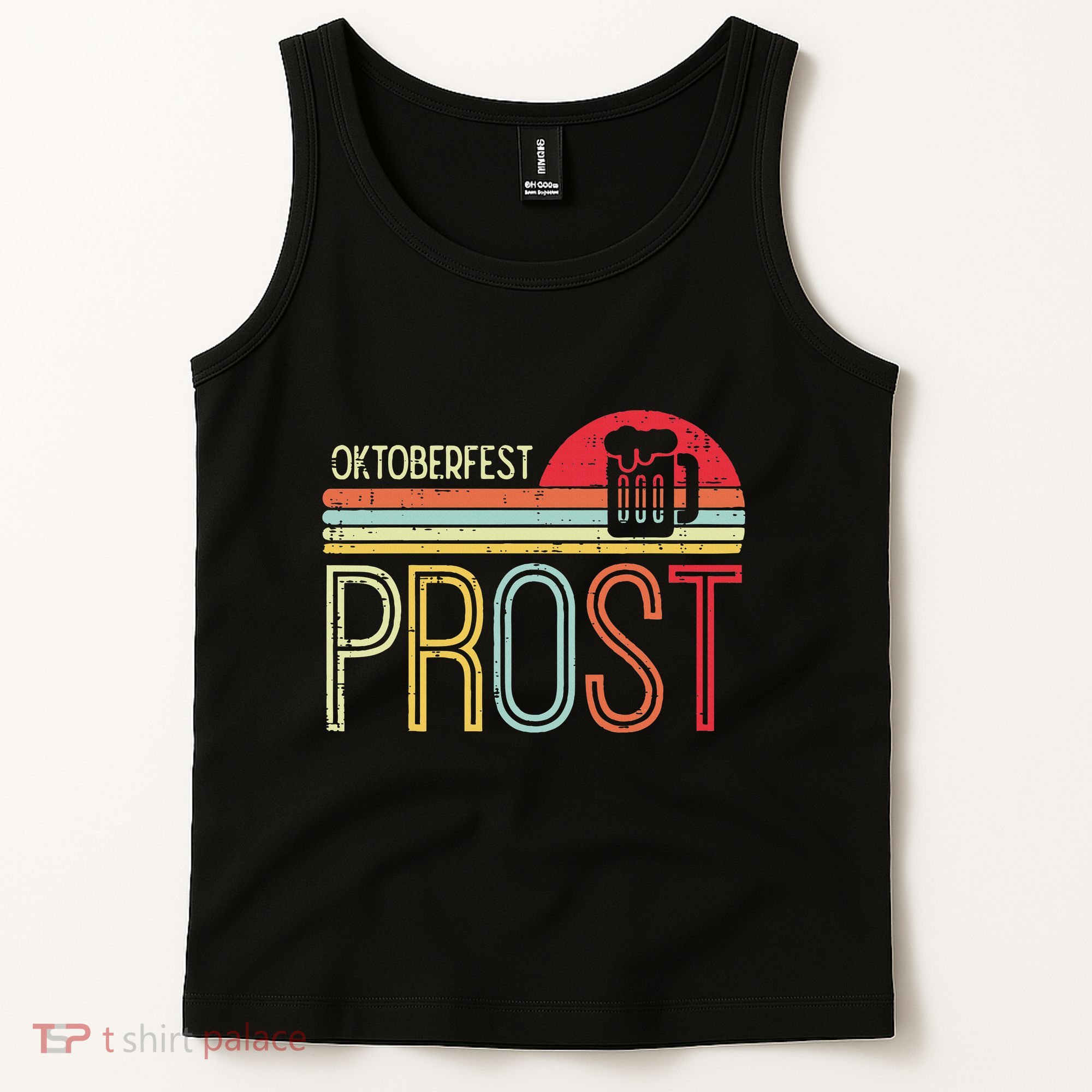 Oktoberfest Prost Retro German Bavarian Festival Tank Top