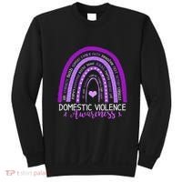 October Purple Ribbon Domestic Violence Awareness Sweatshirt thumb 0