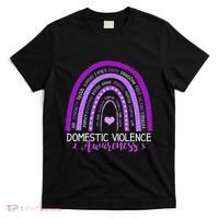 October Purple Ribbon Domestic Violence Awareness T-Shirt thumb 0