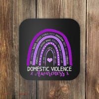 October Purple Ribbon Domestic Violence Awareness Coaster thumb 0