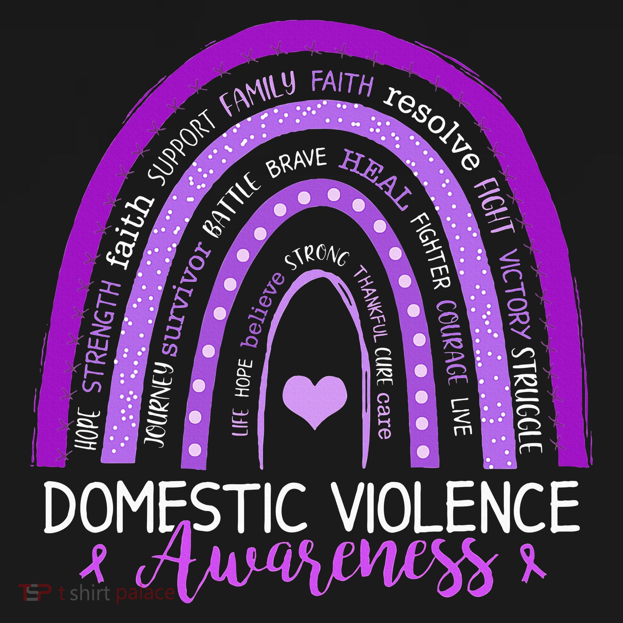 October Purple Ribbon Domestic Violence Awareness Coaster