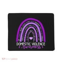 October Purple Ribbon Domestic Violence Awareness Mousepad thumb 0