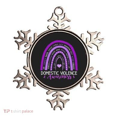 October Purple Ribbon Domestic Violence Awareness Ornament