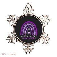 October Purple Ribbon Domestic Violence Awareness Ornament thumb 0