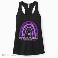 October Purple Ribbon Domestic Violence Awareness Women's Tank Top thumb 0
