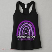 October Purple Ribbon Domestic Violence Awareness Women's Tank Top thumb 3
