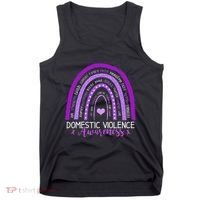 October Purple Ribbon Domestic Violence Awareness Tank Top thumb 0
