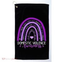 October Purple Ribbon Domestic Violence Awareness Golf Towel thumb 0