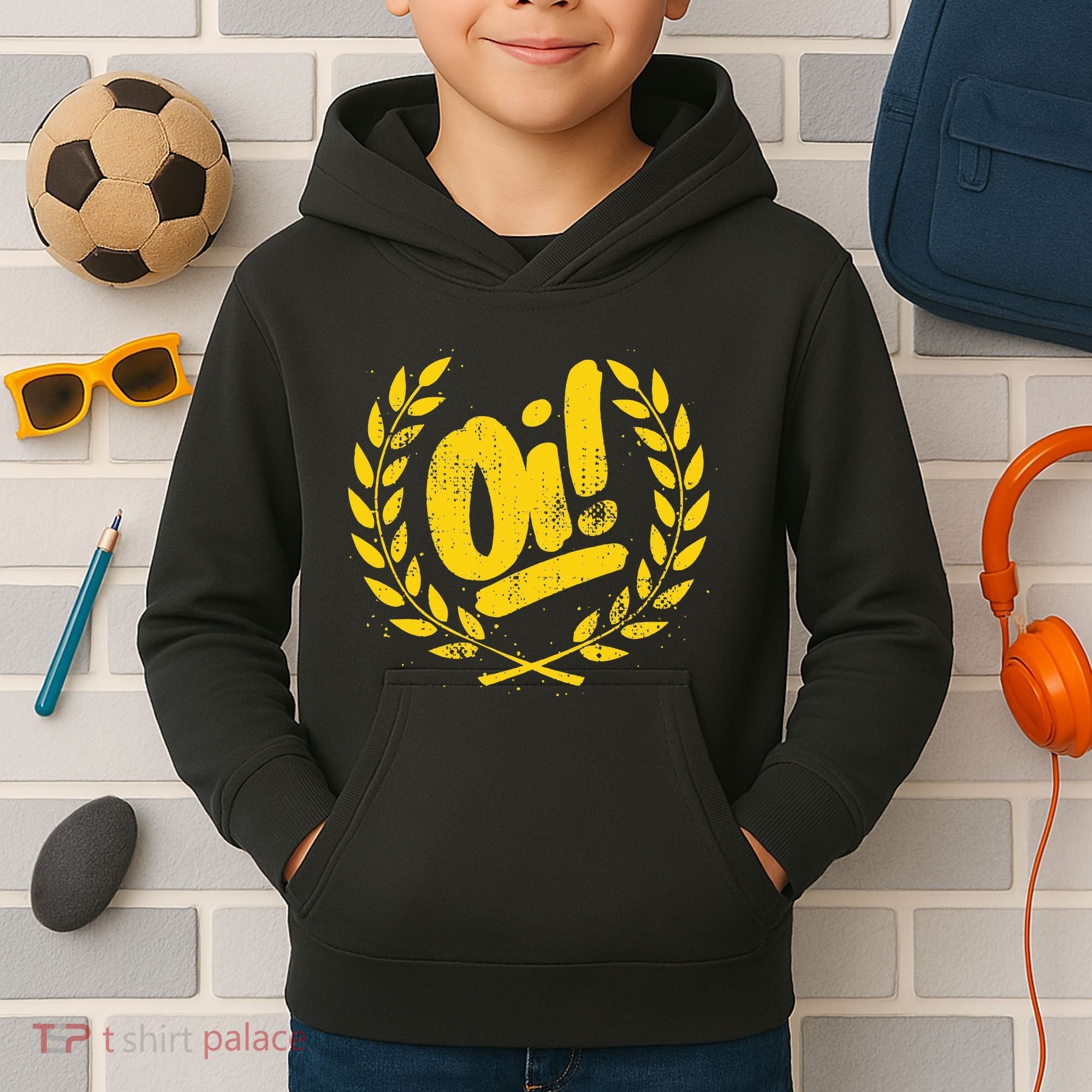 Oi Punk Ska & Punk Rock For 80s Punks & Skinheads Oi! Kids Hoodie