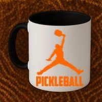 Orange Pickleball Sports Logo Coffee Mug thumb 2