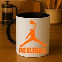 Orange Pickleball Sports Logo Coffee Mug thumb 4